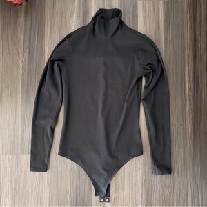 SPANX Black Ribbed Turtleneck Bodysuit